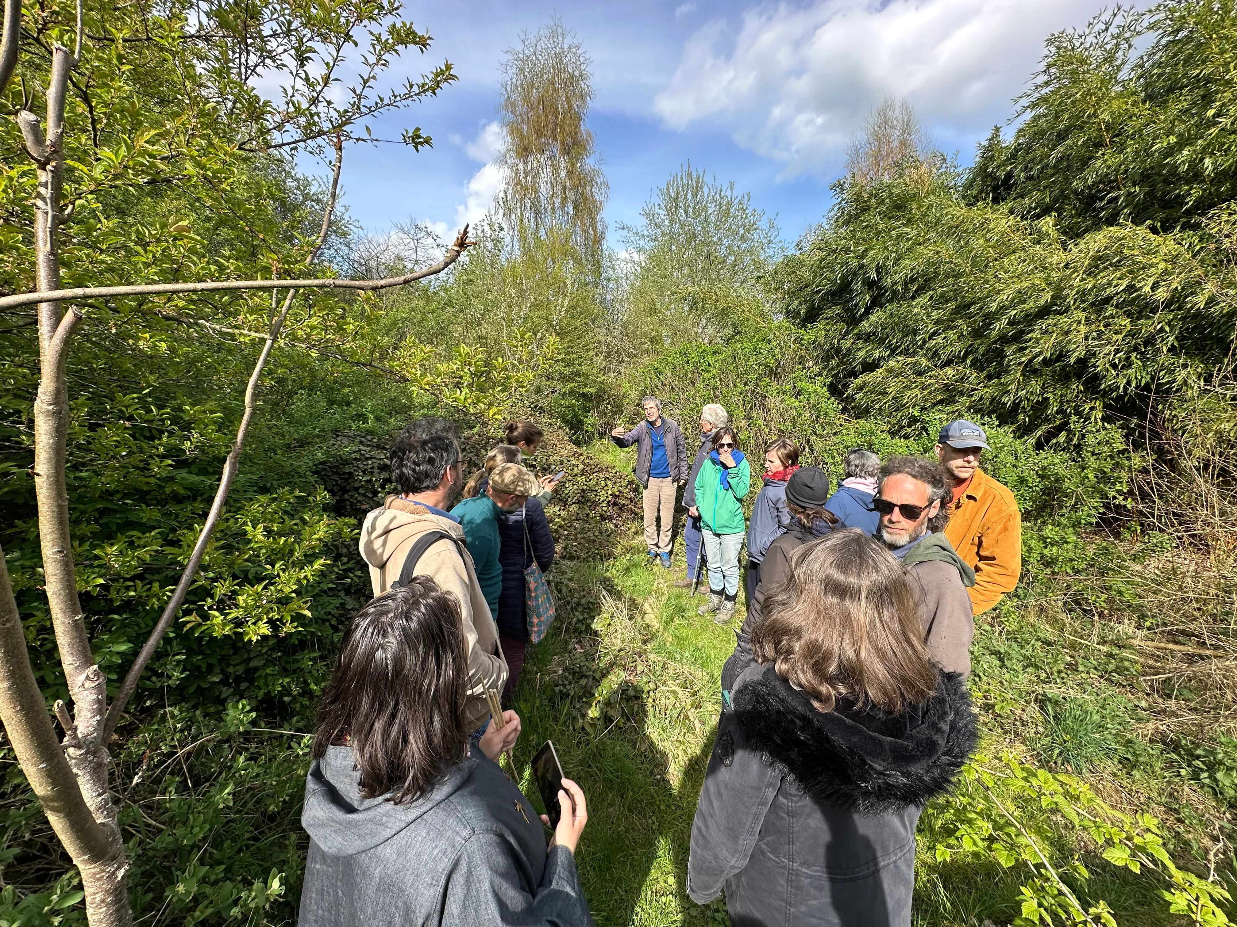 Alec and the cohort visiting the Ketelbroek food forest